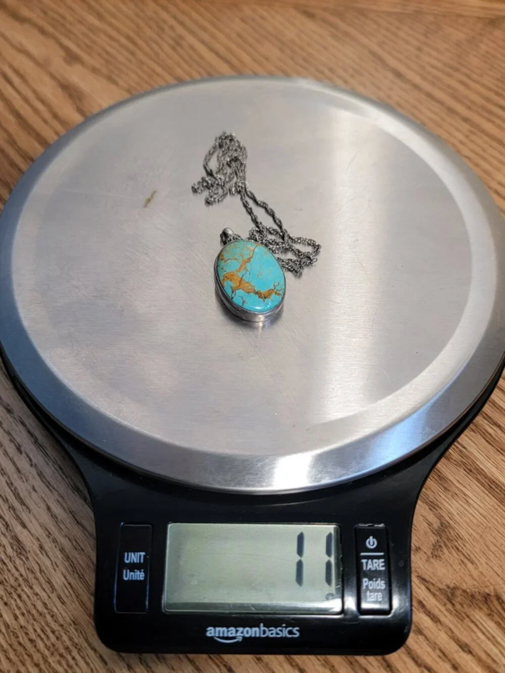 Chimney Butte Sterling Silver Royston Turquoise Pendant Necklace - Santa Fe 11g